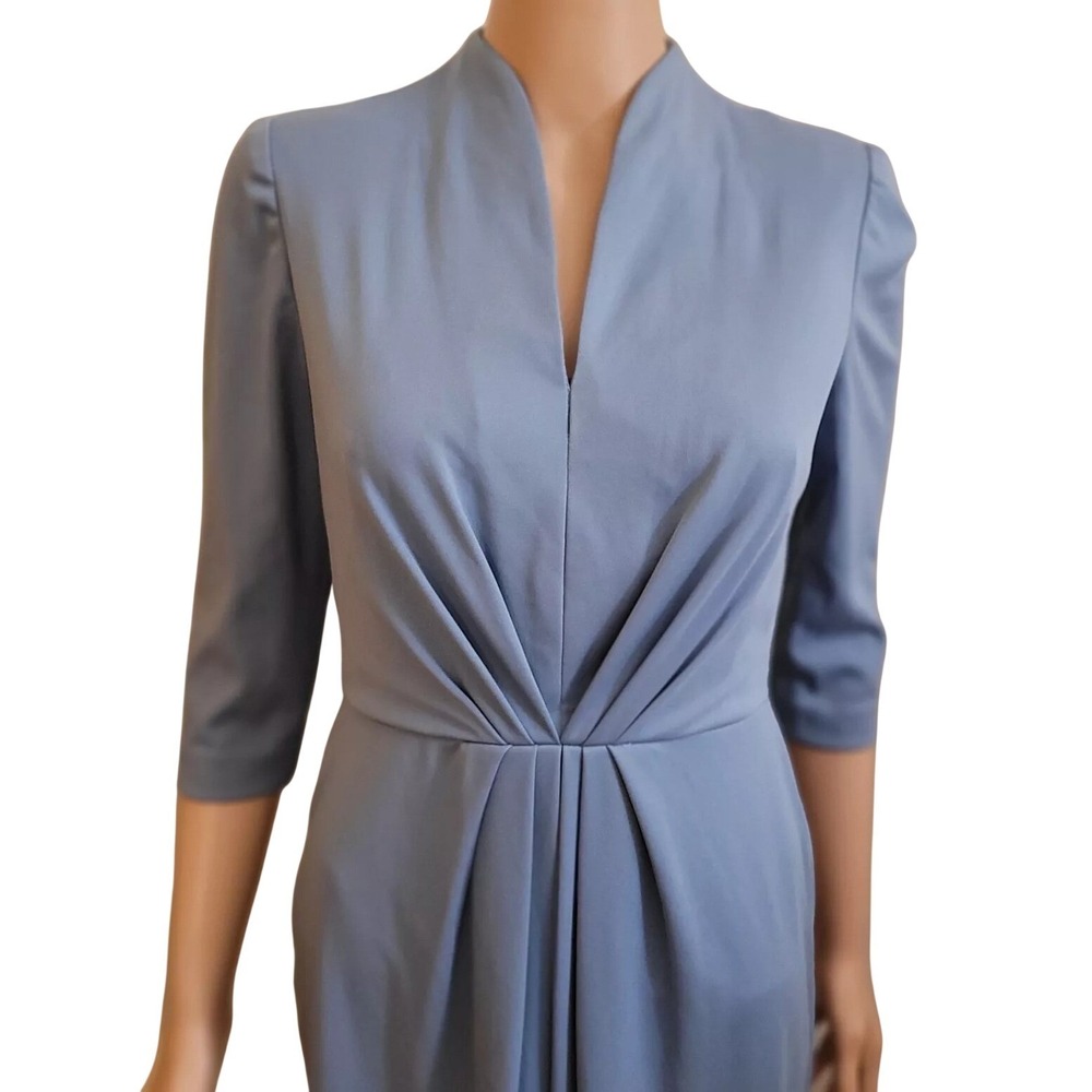 Vintage 60s Blue Pencil Dress Womens S First Lady Church Office Cocktail Middi V - Picture 3 of 16